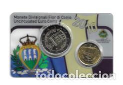 Euros: SAN MARINO 2010. COINCARD CON MONEDAS DE 2 &euro; Y 10 CTS.