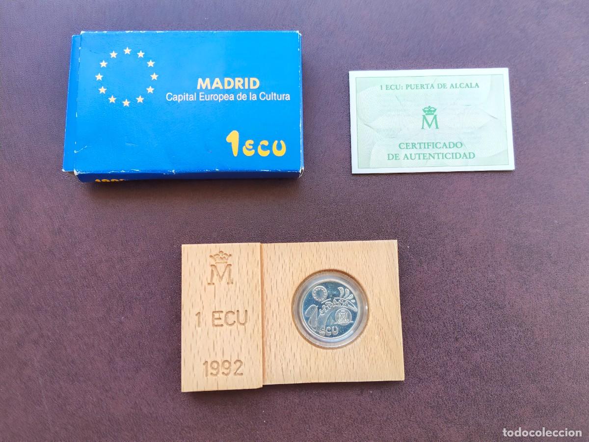 Euros: MONEDA DE 1 ECU DEL A&Ntilde;O 1992 MADRID CAPITAL CULTURAL (DE PLATA)