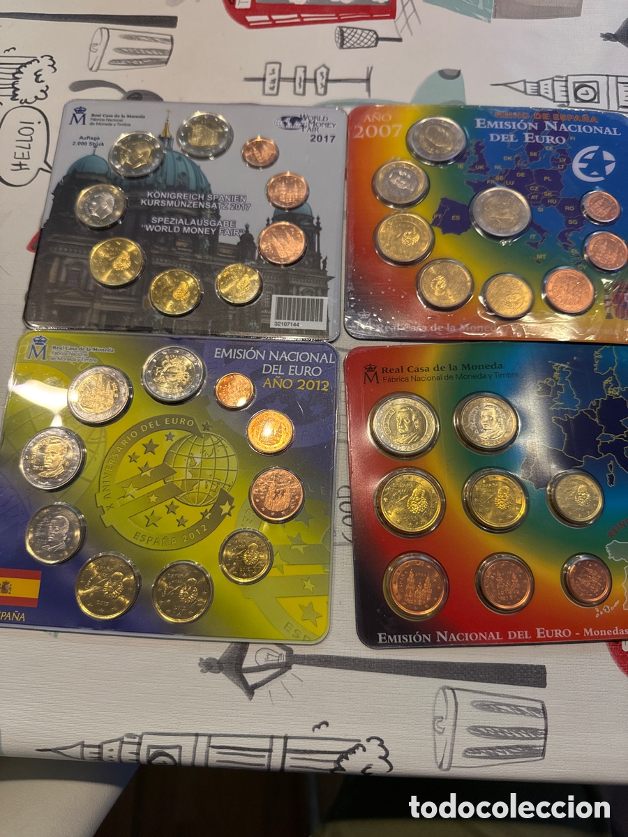 Euros: Varios blisters emisi&oacute;n nacional del Euro