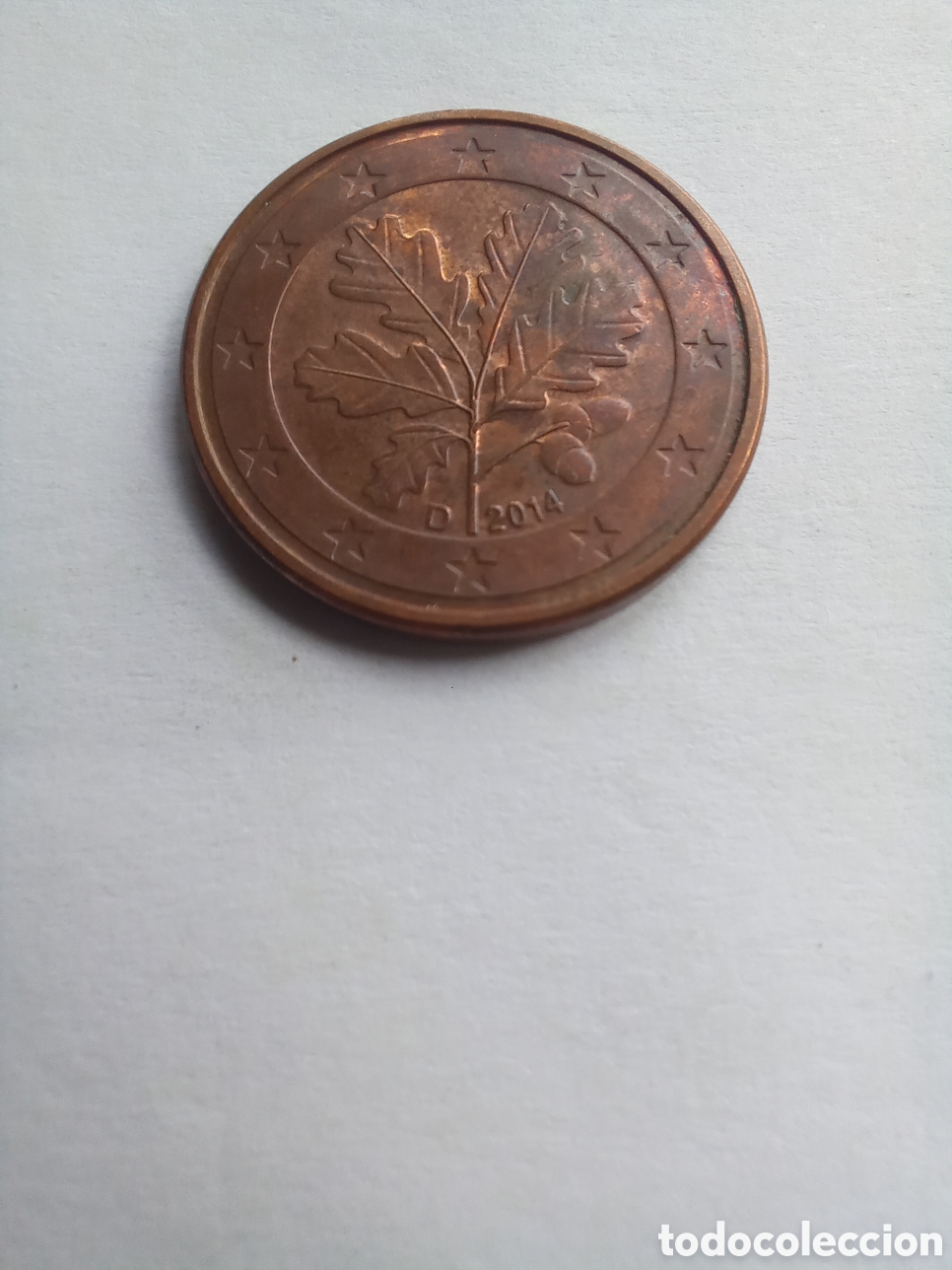 Euros: MONEDA 5 C&Eacute;NTIMOS DE EURO ALEMANIA - A&Ntilde;O 2014, CECA D (HOJAS DE ROBLE)