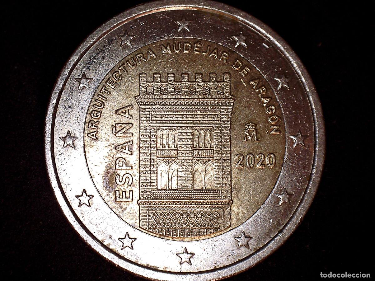 Euros: 2 EUROS ESPA&Ntilde;A 2020 ARQUITECTURA MUD&Eacute;JAR DE ARAG&Oacute;N CIRCULADA MONEDAS USADAS MONEDA COMMEMORATIVA