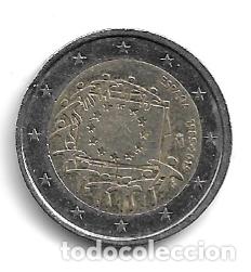 Euros: ESPA&Ntilde;A 2015. MONEDA 2 &euro; CONMEMORATIVA DEL XXX ANIVERSARIO DE LA BANDERA EUROPEA. CIRCULADA.