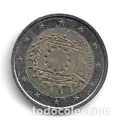 Euros: ESPA&Ntilde;A 2015. MONEDA 2 &euro; CONMEMORATIVA DEL XXX ANIVERSARIO DE LA BANDERA EUROPEA. CIRCULADA.