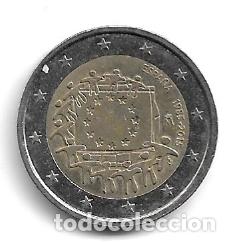Euros: ESPA&Ntilde;A 2015. MONEDA 2 &euro; CONMEMORATIVA DEL XXX ANIVERSARIO DE LA BANDERA EUROPEA. CIRCULADA.