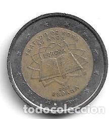 Euros: ESPA&Ntilde;A 2007. MONEDA 2 &euro; CONMEMORATIVA DEL TRATADO DE ROMA (TDR). CIRCULADA.