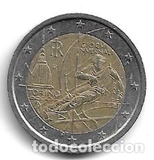 Euros: ITALIA 2004. MONEDA DE 2 &euro; CONMEMORATIVA DE LOS JUEGOS OLIMPICOS DE INVIERNO DE TURIN. CIRCULADA.