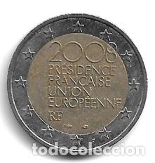 Euros: FRANCIA 2008. MONEDA 2 &euro; CONMEMORATIVA DE LA PRESIDENCIA FRANCESA DE LA UE. CIRCULADA.