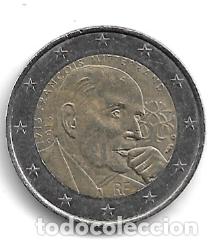 Euros: FRANCIA 2016. MONEDA 2 &euro; CONMEMORATIVA DEL CENTENARIO NACIMIENTO DE FRANCOIS MITTERRAND. CIRCULADA.