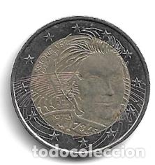 Euros: FRANCIA 2018. MONEDA 2 &euro; CONMEMORATIVA DE SIMONE VEIL. CIRCULADA.
