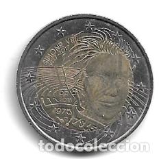 Euros: FRANCIA 2018. MONEDA 2 &euro; CONMEMORATIVA DE SIMONE VEIL. CIRCULADA.