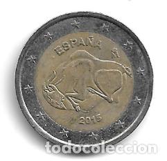 Euros: ESPA&Ntilde;A 2015. MONEDA DE 2 &euro; CONMEMORATIVA DEL BISONTE DE ALTAMIRA. CIRCULADA.
