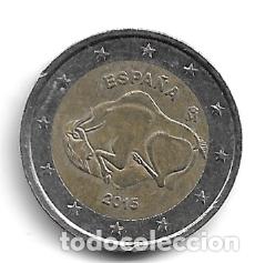 Euros: ESPA&Ntilde;A 2015. MONEDA DE 2 &euro; CONMEMORATIVA DEL BISONTE DE ALTAMIRA. CIRCULADA.