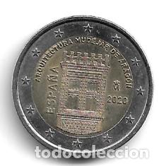 Euros: ESPA&Ntilde;A 2020. MONEDA DE 2 &euro; CONMEMORATIVA DE LA ARQUITECTURA MUDEJAR DE ARAGON. CIRCULADA.