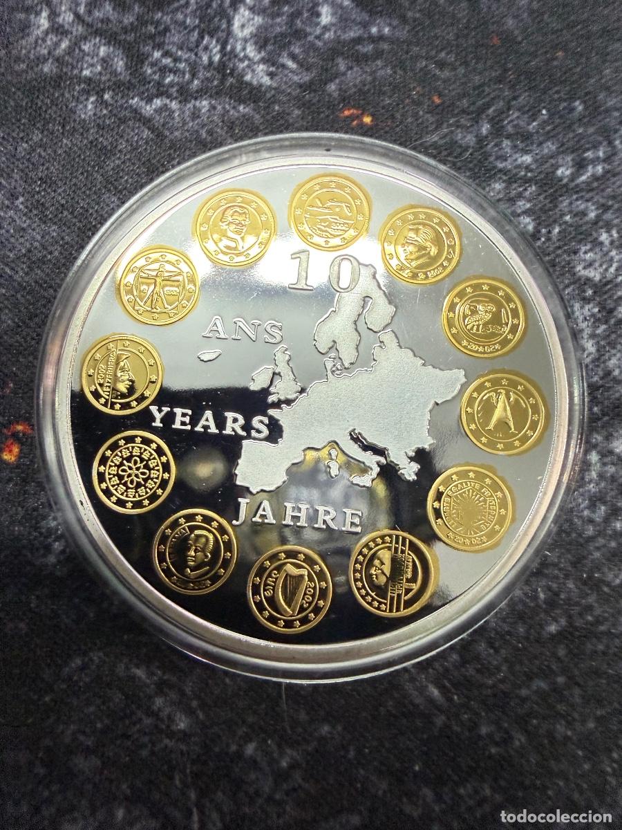 Euros: medalla conmemorativa del 10.&ordm; aniversario del euro, con acabado Proof