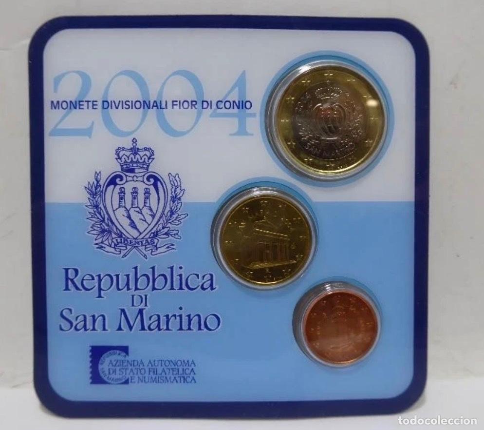 Euros: Mini Cartera Oficial Euro 2004 &ndash; Rep&uacute;blica de San Marino | FDC | Emisi&oacute;n Oficial