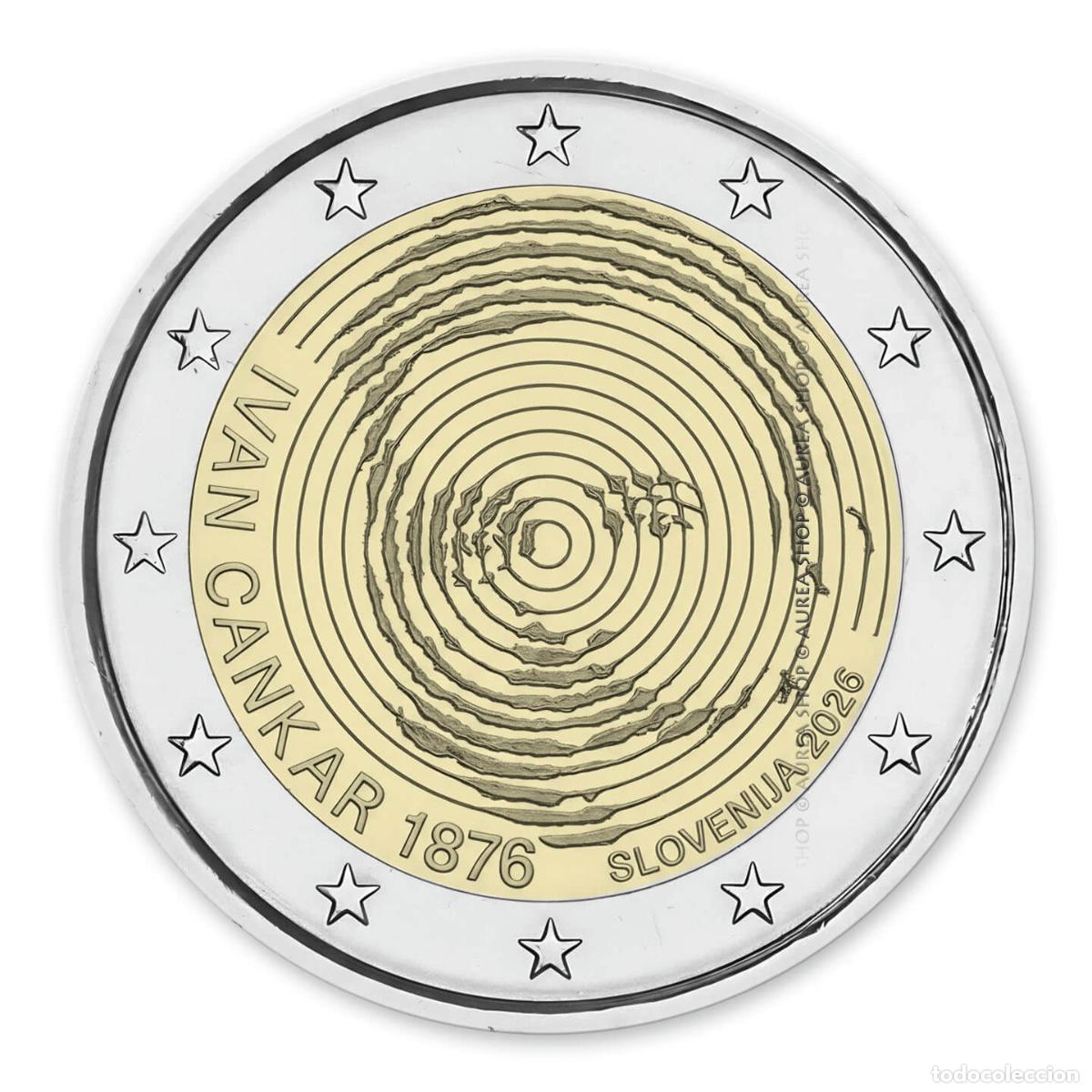 Euros: ESLOVENIA 2026. MONEDA DE 2 &euro; CONMEMORATIVA DE IVAN CANKAR. SIN CIRCULAR