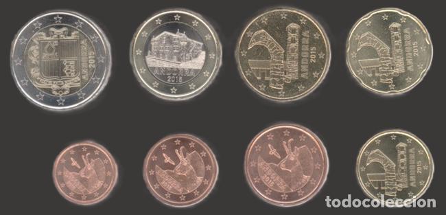 Euros: Andorra all 8 coins 2015 Unicrculated UNC