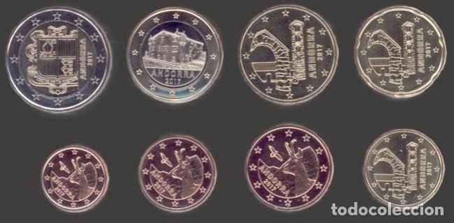 Euros: Andorra all 8 coins 2017 Unicrculated UNC