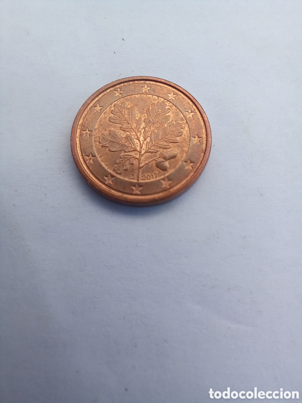 Euros: MONEDA 1 C&Eacute;NTIMO DE EURO ALEMANIA - A&Ntilde;O 2017, CECA D (HOJAS DE ROBLE)