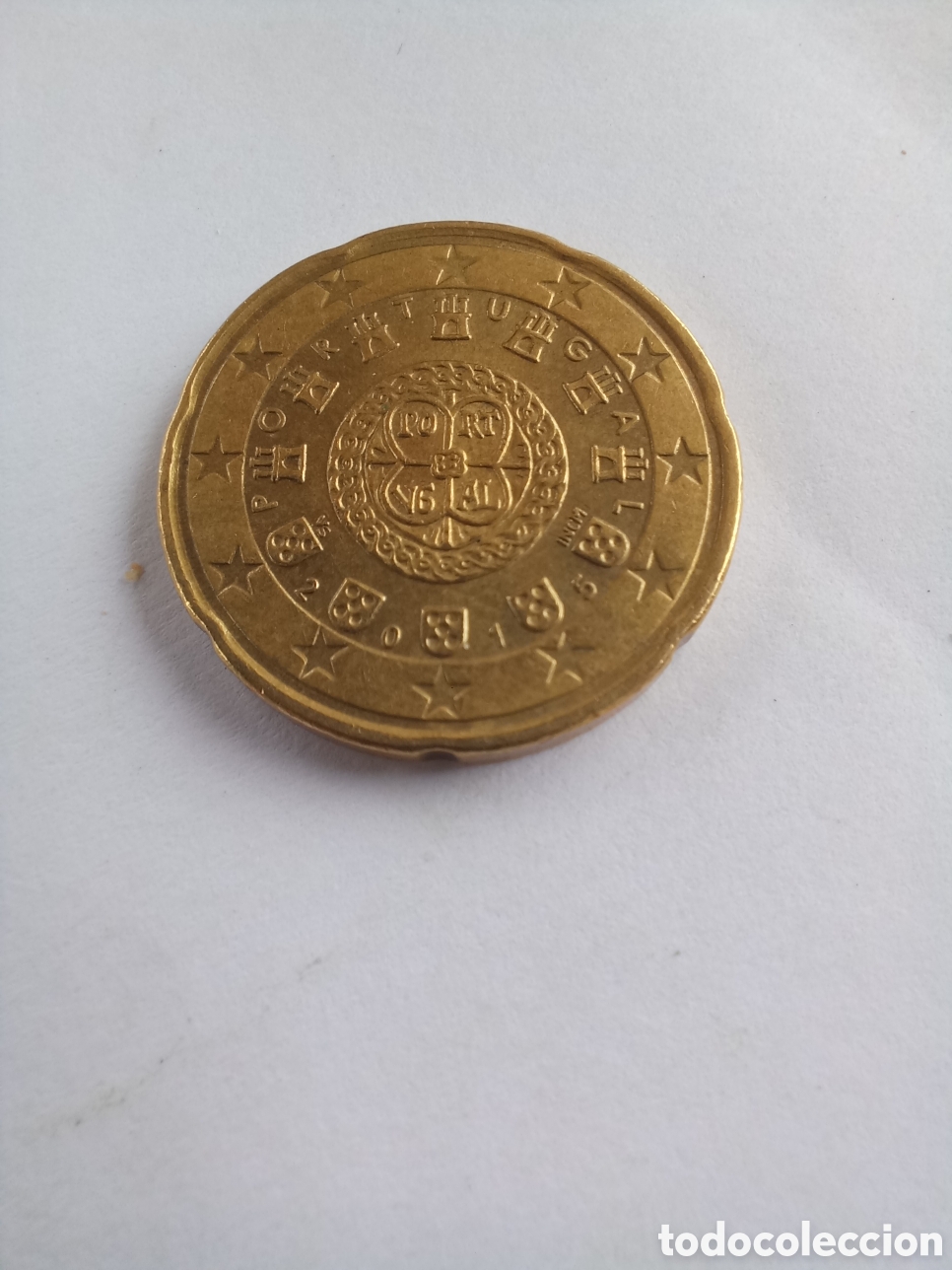 Euros: MONEDA 20 C&Eacute;NTIMOS DE EURO PORTUGAL - A&Ntilde;O 2015 (ANAGRAMA REAL)
