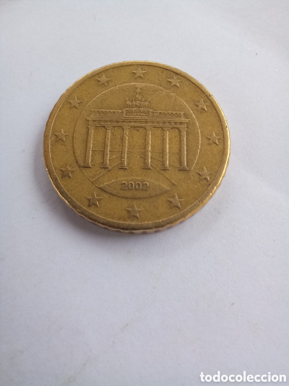 Euros: MONEDA 50 C&Eacute;NTIMOS DE EURO ALEMANIA - A&Ntilde;O 2002, CECA A (PUERTA DE BRANDERBURGO)
