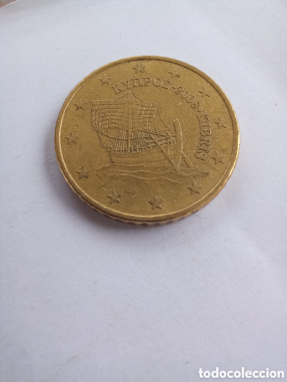 Euros: MONEDA 50 C&Eacute;NTIMOS DE EURO CHIPRE - A&Ntilde;O 2008 (EL BARCO DE KYRENIA)