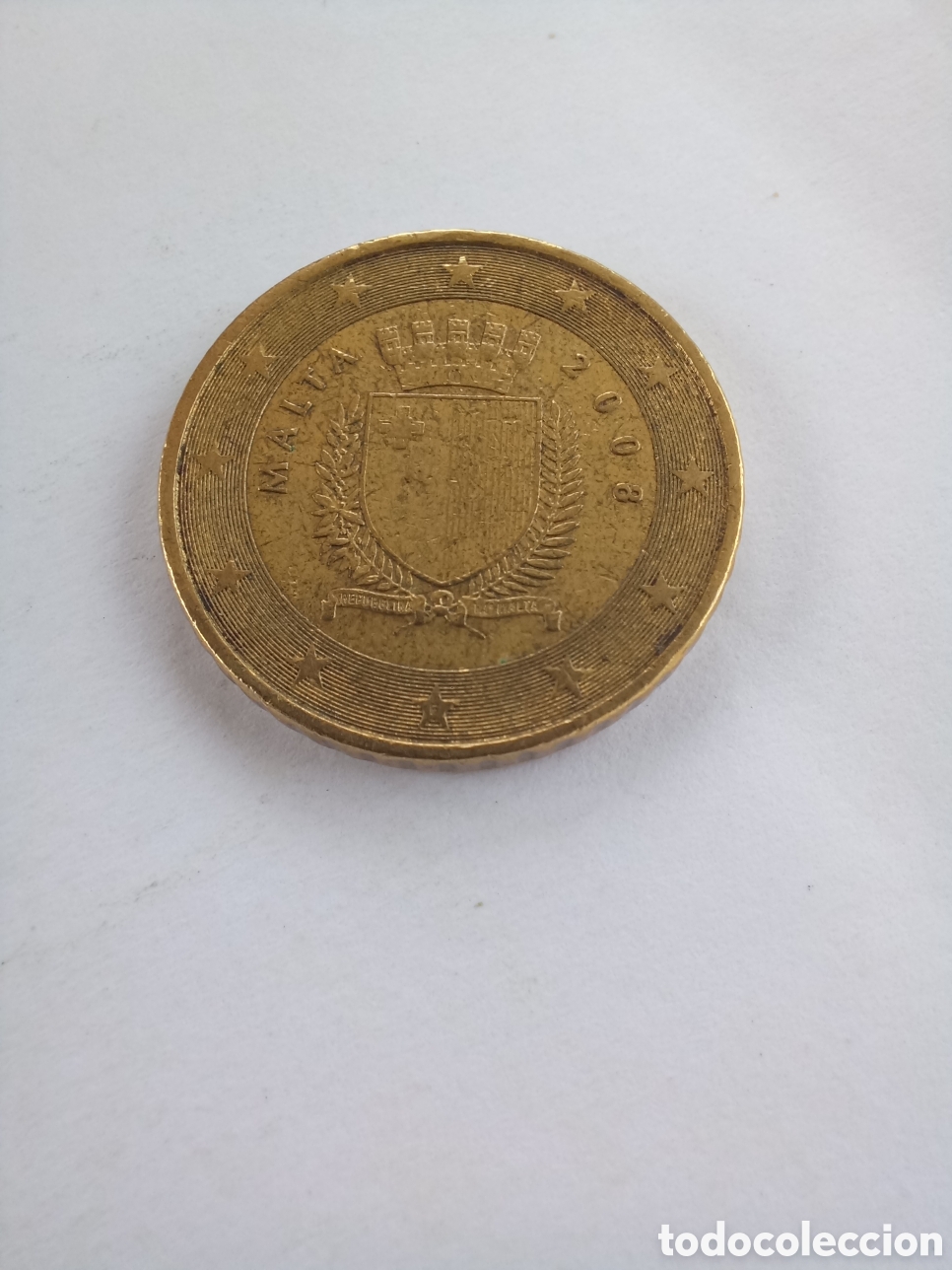 Euros: MONEDA 50 C&Eacute;NTIMOS DE EURO MALTA - A&Ntilde;O 2008 (ESCUDO DE ARMAS DE MALTA)