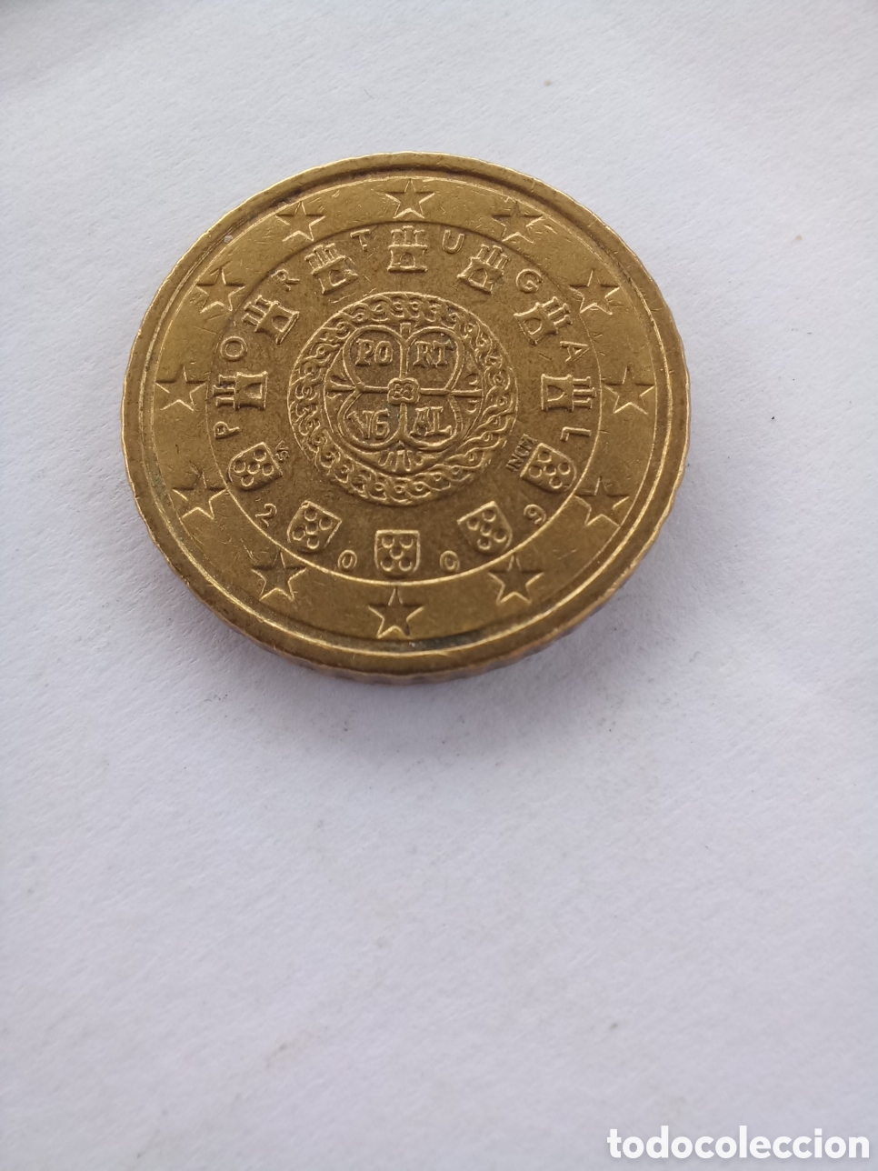 Euros: MONEDA 50 C&Eacute;NTIMOS DE EURO PORTUGAL - A&Ntilde;O 2009 (ANAGRAMA REAL)