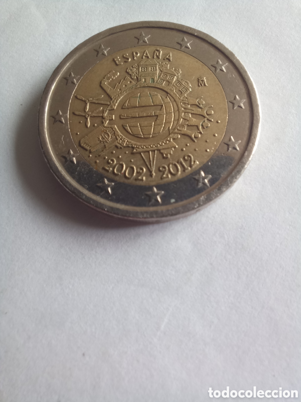 Euros: MONEDA 2 EUROS CONMEMORATIVOS ESPA&Ntilde;A - 2012 (10&deg; ANV. INTRODUCCI&Oacute;N MONEDAS Y BILLETES DE EURO)