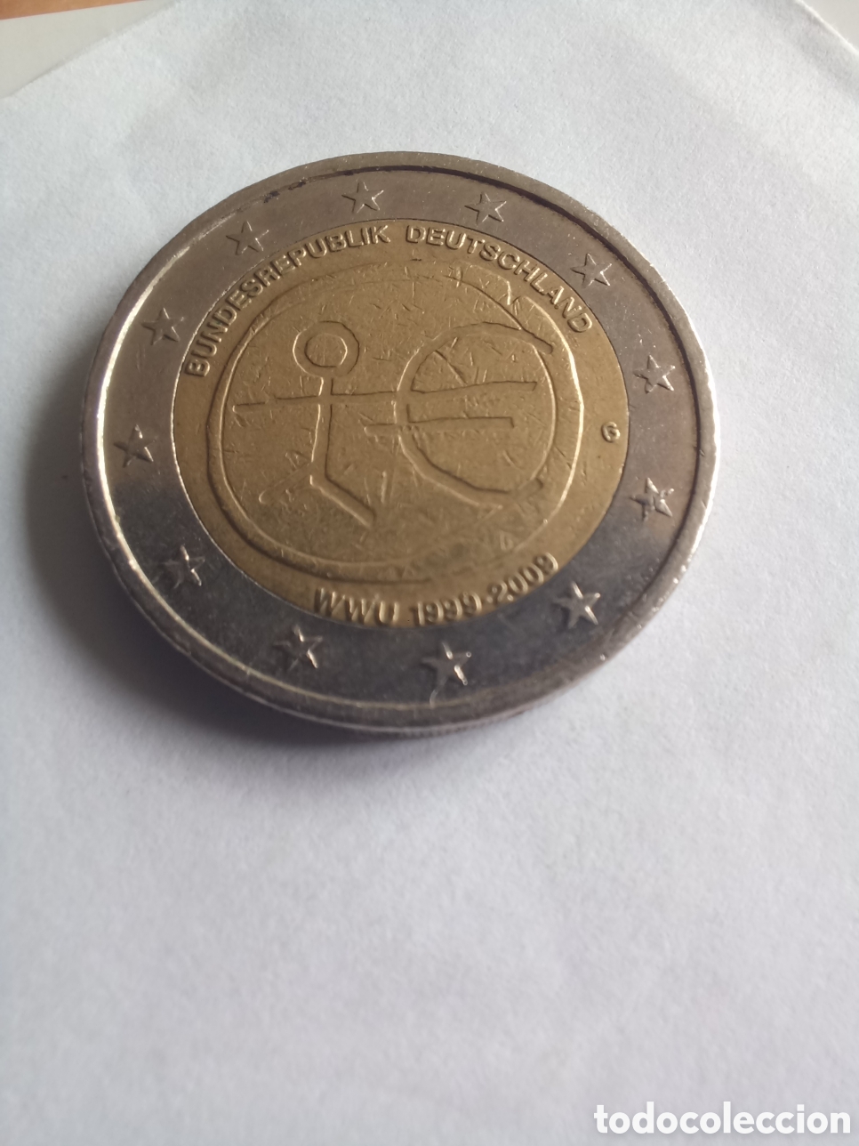 Euros: MONEDA 2 EUROS CONMEMORATIVOS ALEMANIA - A&Ntilde;O 2009, CECA G (10&deg; ANV. DEL INICIO DE LA UEM)