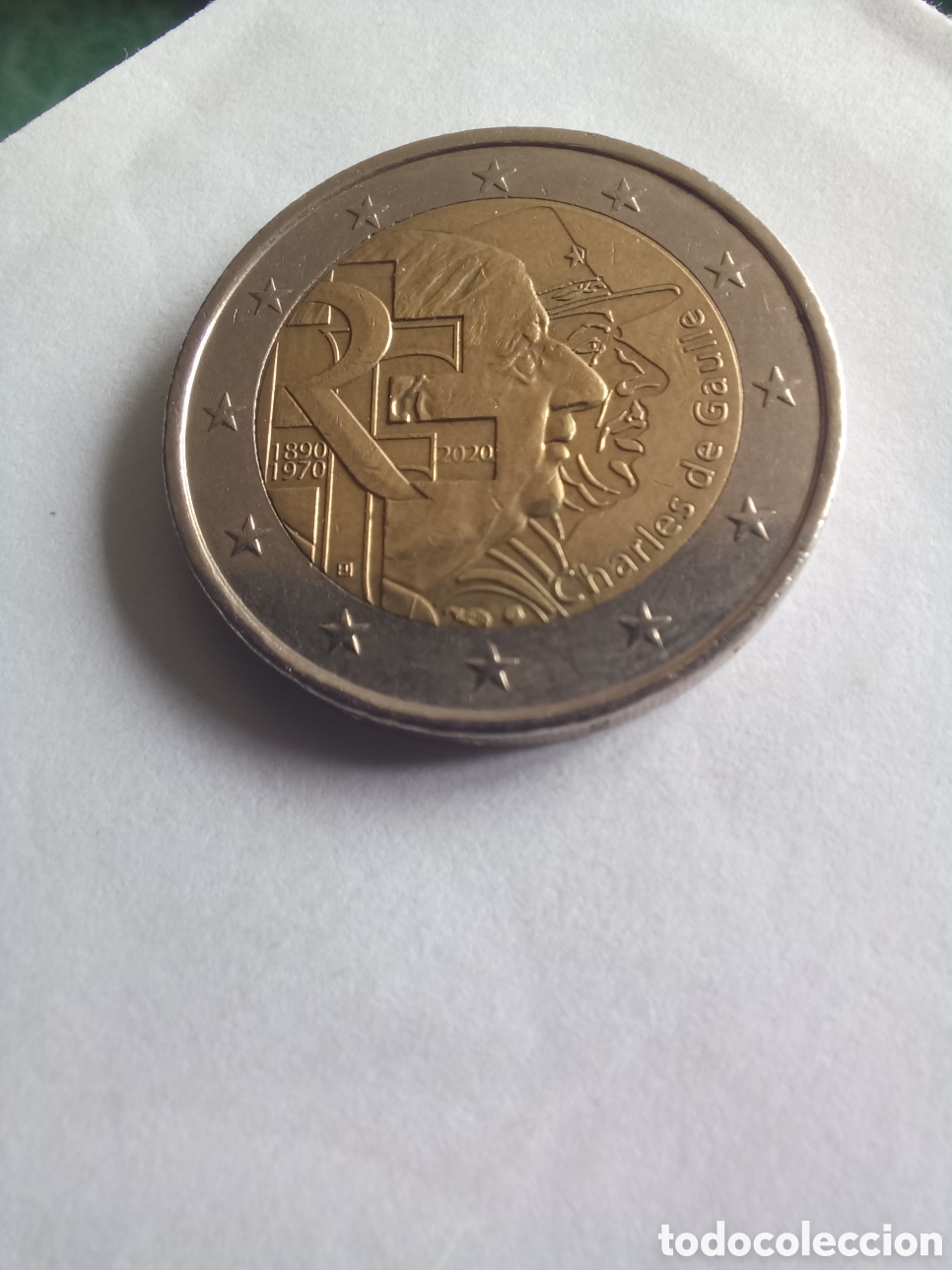 Euros: MONEDA 2 EUROS CONMEMORATIVOS FRANCIA - A&Ntilde;O 2020 (CHARLES DE GAULLE) EBC