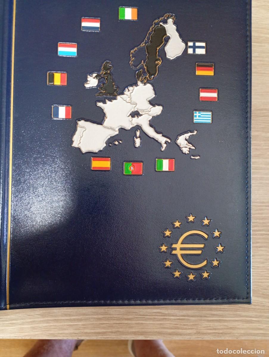 Euros: ALBUM LEUCHTTURM CON 6 HOJAS CON TODAS LAS PRIMERAS MONED AS DE LOS PRIMEROS 12 PAISES &euro;
