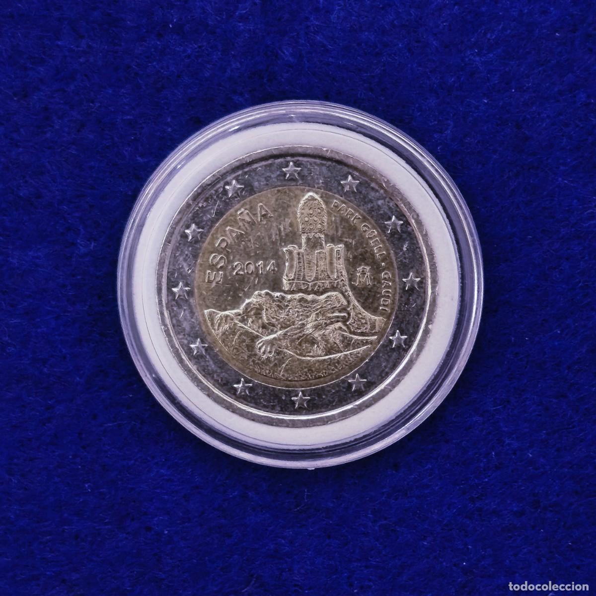 Euros: 2 EUROS ESPA&Ntilde;A PARK GUELL. GAUDI .NIQUEL-BRONCE. REINO DE ESPA&Ntilde;A. A&Ntilde;OS 2014. B.C.