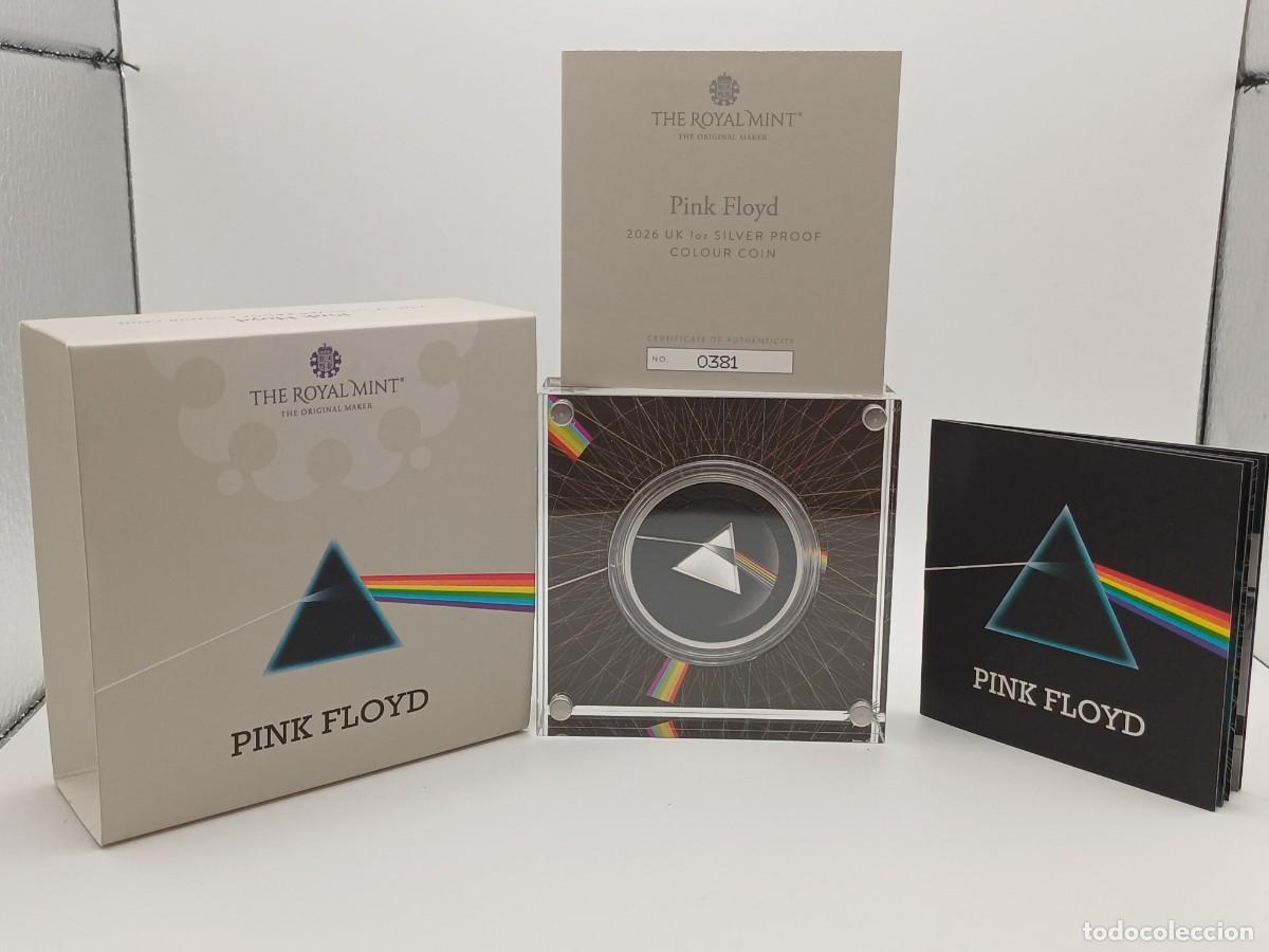 Euros: GRAN BRETA&Ntilde;A 2 POUNDS 2026 PINK FLOYD - COLOR - 1 ONZA DE PLATA