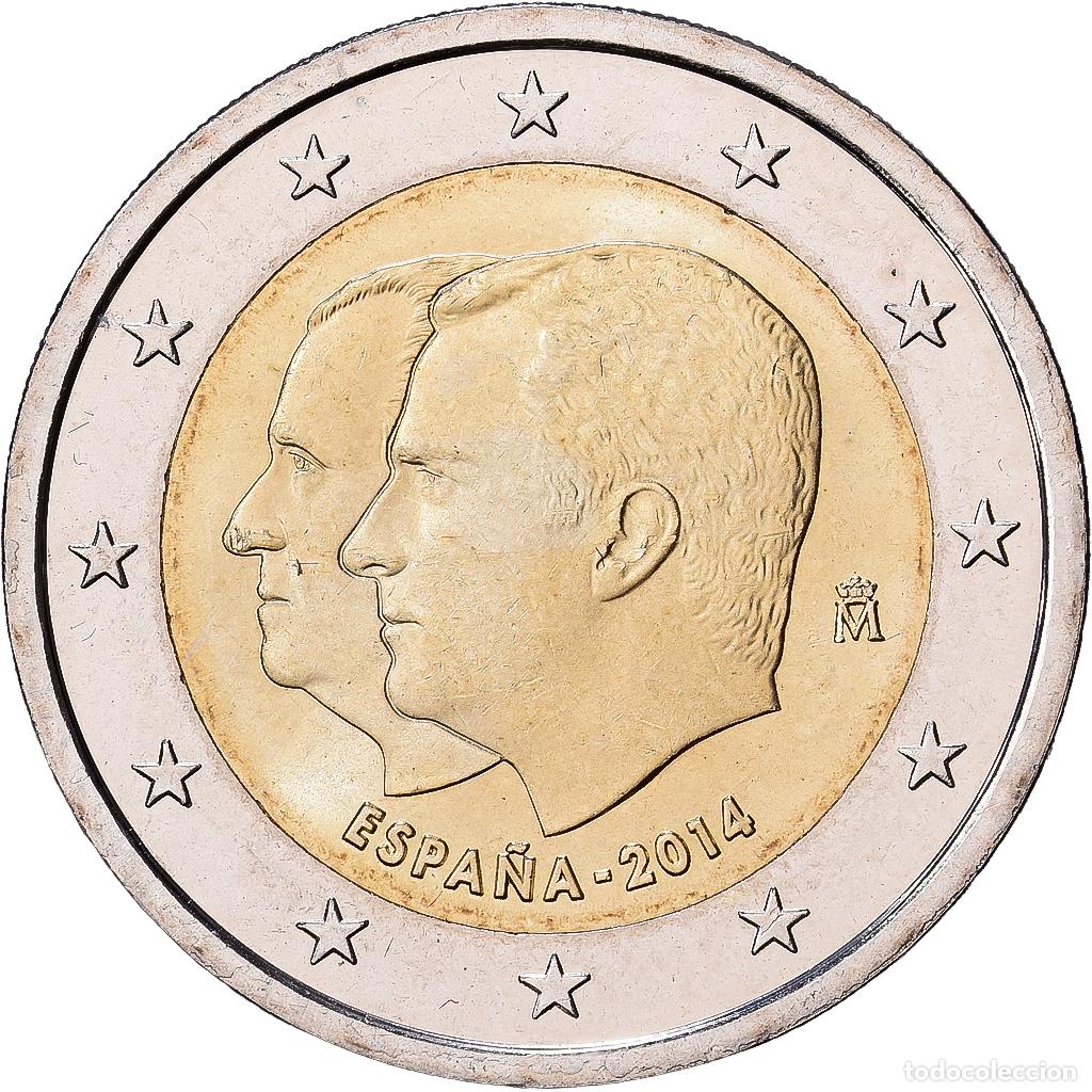 Euros: [#1513630] Espa&ntilde;a, 2 Euro, Abdication du roi d'Espagne Juan Carlos Ier et accession au