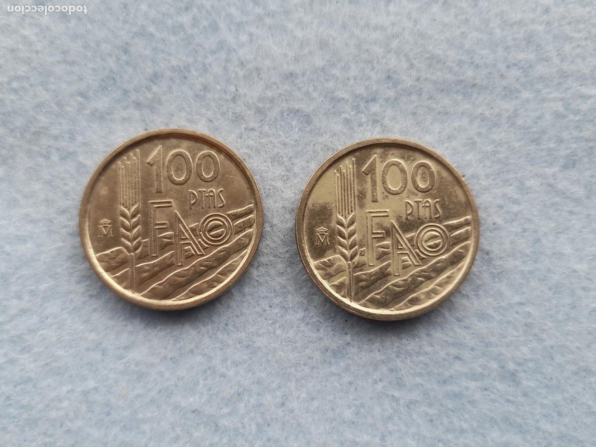 Euros: Juan Carlos I. Pareja de Monedas 100 Pesetas. A&ntilde;o 1995. Sin circular.