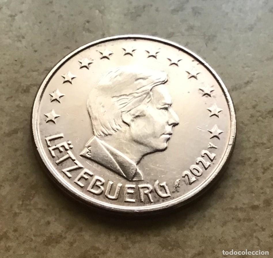 Euros: 5 c&eacute;ntimos de euro de Luxemburgo. A&ntilde;o 2022