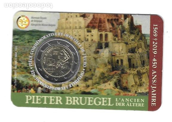 Euros: BELGICA 2019. COINCARD DE 2 EUROS DEDICADO A PIETER BRUEGEL. VERSION FRANCESA.