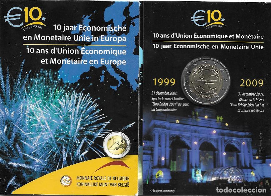 Euros: BELGICA 2009. CARTERA, COINCARD DE LA UNION ECONOMICA Y MONETARIA (EMU).