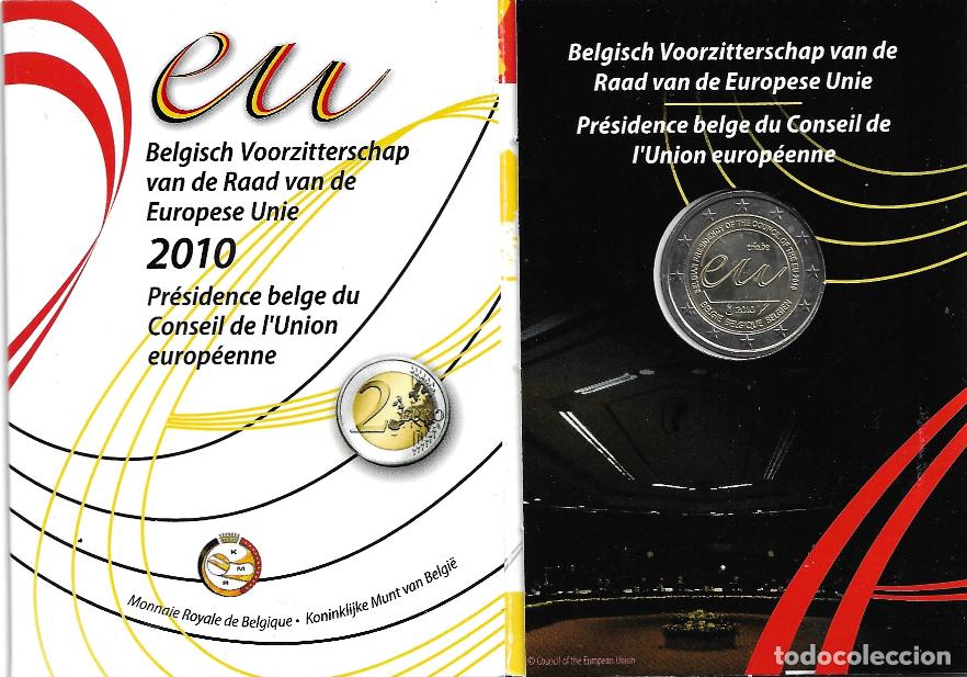Euros: BELGICA 2010. CARTERA, COINCARD DE LA PRESIDENCIA DEL CONSEJO DE EUROPA
