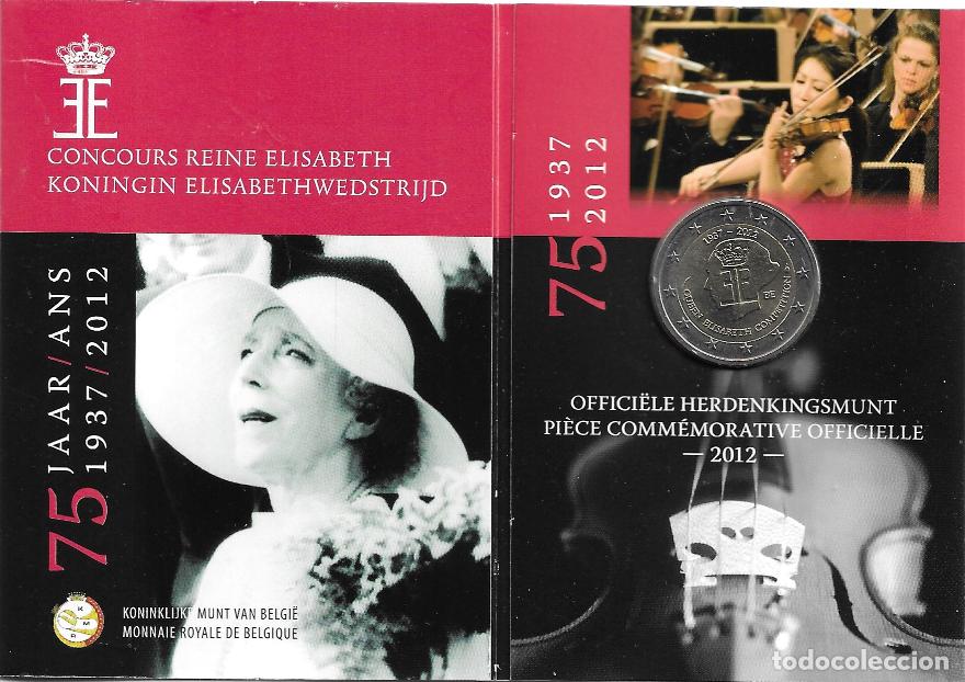 Euros: BELGICA 2012. CARTERA, COINCARD DEL 75 ANIVERSARIO DEL CONCURSO REINA ELISABETH.