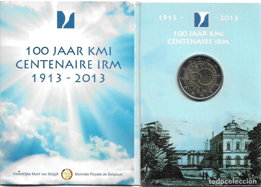 Euros: BELGICA 2013. CARTERA, COINCARD DEL 75 ANIVERSARIO DE LOS 100 A&Ntilde;OS DEL IRM.