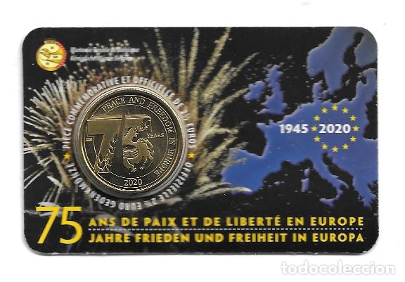 Euros: BELGICA 2020. COINCARD DE 2 1/2 &euro; DE LOS 75 A&Ntilde;OS DE PAZ Y LIBERTAD EN EUROPA. VERSION FRANCESA.