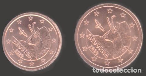 Euros: Andorra 1 Cent and 2 Cent 2020 Uncirculated UNC - Foto 1