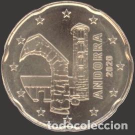 Euros: Andorra 20 Cent 2020 Uncirculated UNC - Foto 1