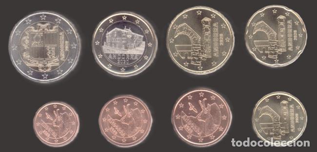 Euros: Andorra all 8 coins 2020 Uncirculated UNC