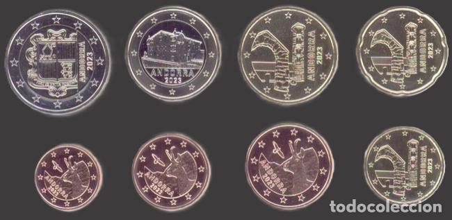 Euros: Andorra all 8 coins 2023 Uncirculated UNC