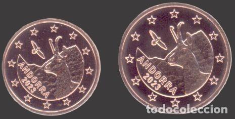 Euros: Andorra 1 Cent and 2 Cent 2023 Uncirculated UNC - Foto 1