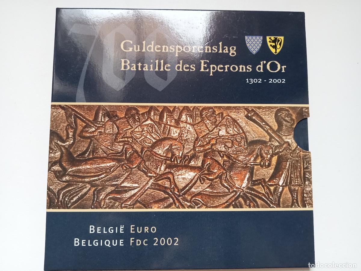 Euros: B&Eacute;LGICA EUROSET OFICIAL 8 VALORES Y MEDALLA CONMEMORATIVA 2002 FDC