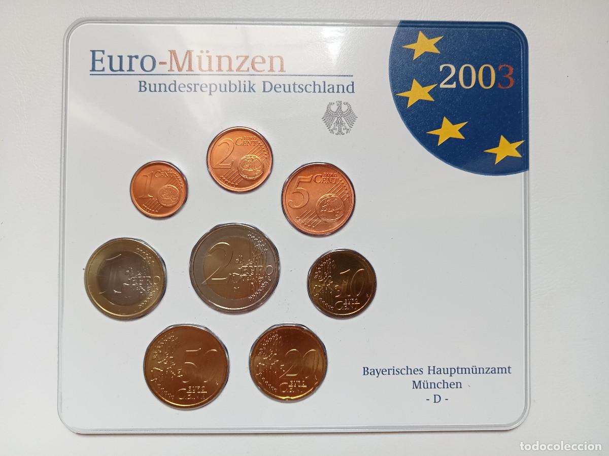 Euros: ALEMANIA EUROSET OFICIAL 8 VALORES 2003 D - MUNICH FDC